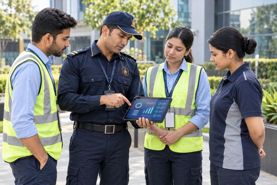 ARDUR supervisor briefing a team